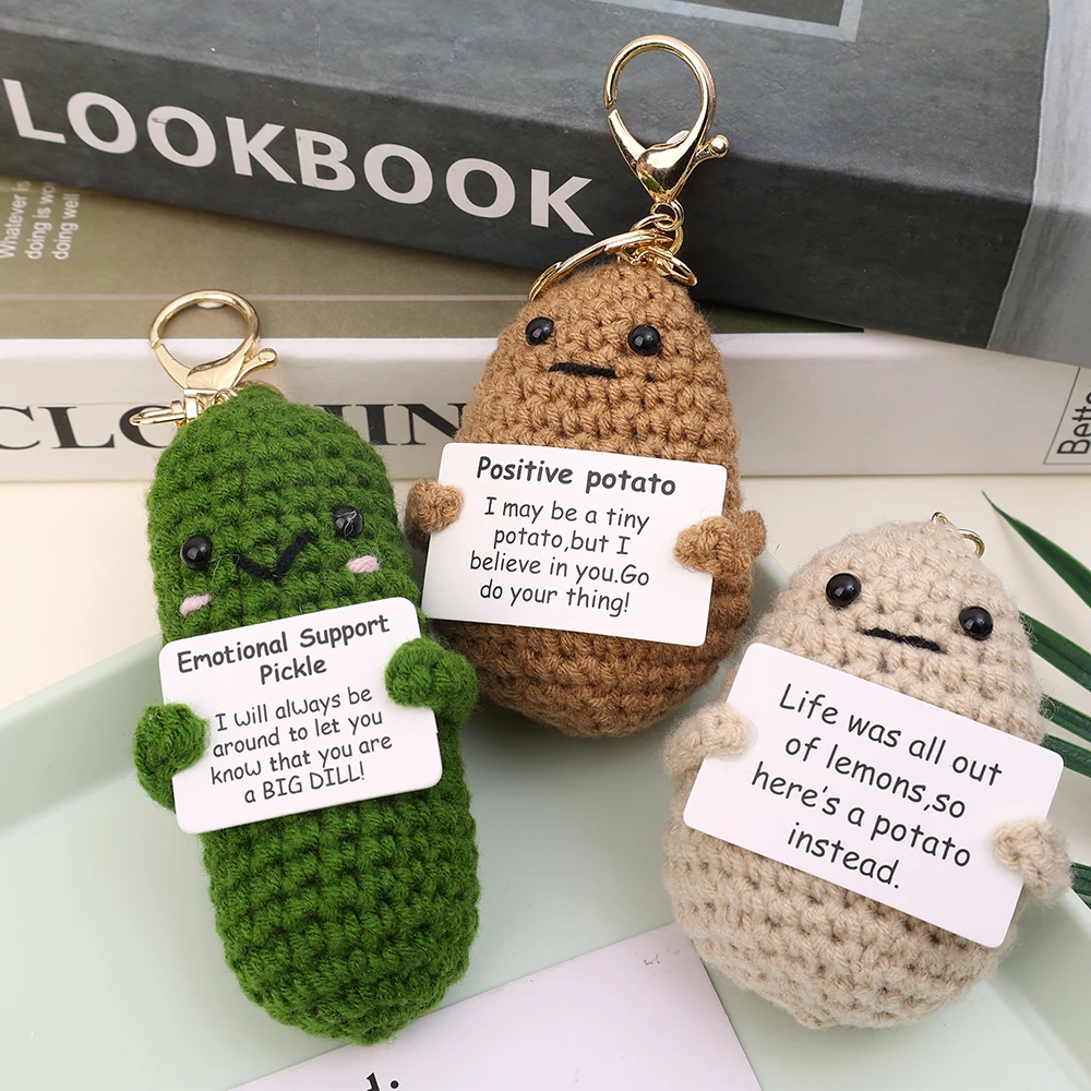 1/2pcs Positive Energy Potato  - Gaming Console Keychain recension och pris